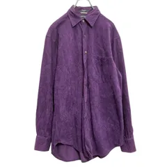 NAUTICA 長袖 無地シャツ M パープル ノーティカ コーデュロイ 古着卸 アメリカ仕入 a701-5474のサムネイル