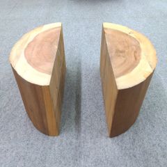 アウトレット テーブル・ベンチの脚 丸太脚 2個セット 長さ約19cm 幅約52cm 高さ約30cm DIY用 AS05