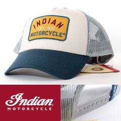 メッシュキャップ 帽子 インディアンモーターサイクル Indian Motorcycle Mustard Colorblock Trucker Cap ホワイト 2833441 USA