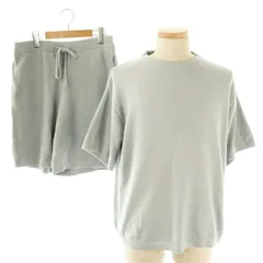 ジェラートピケオム GELATO PIQUE HOMME 24SS スムliteロゴJQD プルオーバー Tシャツ 半袖 ハーフパンツ ショートパンツ ルームウェア 部屋着 ナイトウエア パジャマ M サックス /NR ■OS