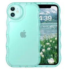 VENINGO いPhone 11 ケース クリア ウェーブ おしゃれ TPU+PC 韓国 かわいい 可愛い スマホケース 人気 シンプル 滑り止め 薄型 軽量 耐衝撃 指紋防止 レンズ保護 ストラップホール付き シリコン TPU バンパー iPhone1 0