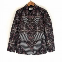 #apc イッセイミヤケ ISSEYMIYAKE ジャケット 2 黒 こげ茶 刺繍 ラメ レディース [841153]のサムネイル