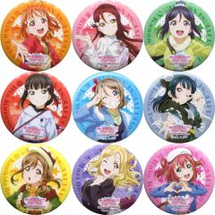 [중고] 배지 핀즈(캐릭터) 전 9종 세트 캔 배지 [러브라이브! 선샤인!! The School Idol Movie Over the Rainbow×세븐일레븐] 대상 상품 구입 특전