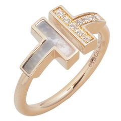 ティファニー TIFFANY&Co. Tワイヤー ダイヤモンド シェル リング 64027913 10.5号 K18RG 仕上済