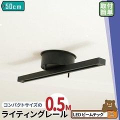 ダクトレール 50cm 0.5m 黒 白 レールライト ライティングダクトレール 簡易取付