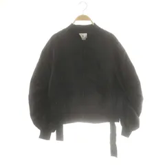 ランバンオンブルー LANVIN en Bleu ナイロンバックリボンブルゾン ジャケット ジップアップ 38 ダークネイビー /HK ■OS