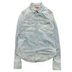 レッドカード RED CARD デニム ウエスタン シャツ 長袖 ユーズド加工 ダメージ加工 ブラウス カットソー トップス 1 ライトインディゴブルー ♪6 レディースのサムネイル