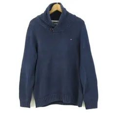 ヒルフィガーデニム セーター トップス 長袖 ショールカラー コットンニット メンズ Lサイズ ネイビー HILFIGER DENIM 【中古】のサムネイル
