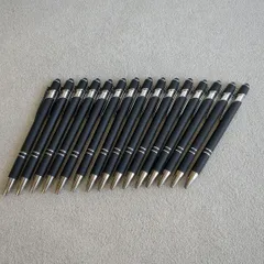 ボールペン 15本 ブラック 油性 タッチペン機能付き