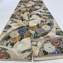 丸帯 アンティーク ヴィンテージ 全通 金帯 380cm 花嫁衣装 貸衣装 中古 リサイクル 結婚式 婚礼 着付け 舞台 きもの 着物 4130