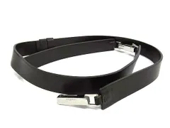 ■美品■ Max Mara マックスマーラ レザー バッグ用 ショルダーストラップ 斜め掛け 肩掛けブラウン系×シルバー系 DI1052のサムネイル