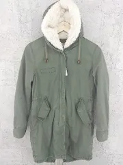 ◇ NATURAL BEAUTY BASIC ナチュラルビューティーベーシック ライナーつき 長袖 モッズ コート Ｓ グリーン系 *  【1002799487702】