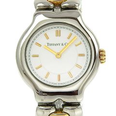 【TIFFANY&Co.】ティファニー ティソロ L0112 ステンレススチール クオーツ アナログ表示 レディース 白文字盤 腕時計