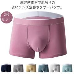 送料無料 2枚セット 綿 コットン ボクサーパンツ メンズ ボクサーブリーフ 無地 ローライズ パンツ インナー 下着 男性用 アンダーウェア ストレッチ シンプル 履きやすい カジュアル ギフト プ#lan5134