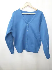 ◇ ⊇ niko and … ニコアンド Vネック 長袖 カーディガン サイズF ブルー レディース E  【1506110006134】