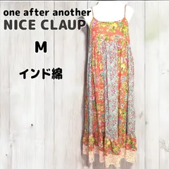 one after another NICE CLAUP ナイスクラップ キャミワンピース 花柄 フリ M