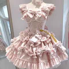 ATELIER PIERROT ピンク 姫フリルコルセットジャンスカ ドレス - メルカリ