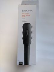 SALONIA ヘアブラシ STRAIGHT HEAT BRUSH SLIM ブラック SL-012BKS
