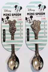 【456円ショップ】　ミッキー＆ミニー　ミニ スプーン　２種類　ミッキーマウス　ミニーマウス