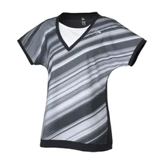 DUNLOP ダンロップ ゲームシャツ DAP-1520W テニス ウェア(レディース) (DAP1520W)、(BK)ブラツク