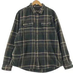 ORVIS オービス　長袖ヘビーフランネルチェックシャツ　カーキ　L古着. 古着 オービス ORVIS 長袖 ヘビーネルチェックシャツ メンズM