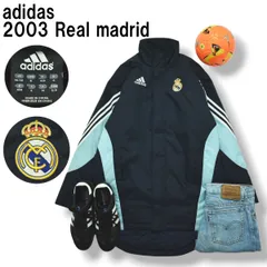 アディダス adidas 2003 レアルマドリード Real madrid ベンチ コート キルティング 中綿 ジャンパー M ネイビー サッカー フットボール ウェア メンズ