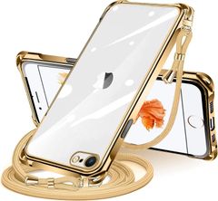 iPhone 11 用 ケース クリア ショルダー iphone11 用 スマホケース アイフォン11 カバー 肩掛け 斜めかけ 縄掛けケース 透明 TPU ストラップ付き 携帯ケース 薄型 軽量 耐衝撃 紐付き 斜めがけ 織りストラップ付き ネックストラップ