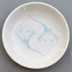 【中古】皿・ボウル えい 鮮魚の小皿 「一番くじ 葛飾北斎」 F賞