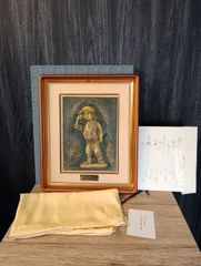 人間国宝．昭和の巨匠.北村西望.今日わ．ブロンズ額.色紙等付き．８キログラム位 K-1428】人間国宝 昭和の巨匠 北村西望 今日わ ブロンズ額 色紙