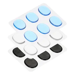 uxcell 18個のドラムダンパーゲルパッド シリコン製 ミュートパッド ドラム消音器 ドラムダンパー ムーンゲル ブルー 黒 クリア 30x25x3 mm ドラムシンバルの音調整に