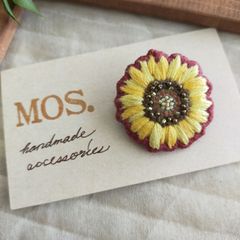 手刺繍ブローチ 紫陽花 フラワーデザイン - MOS.＊handmade＊ - メルカリ