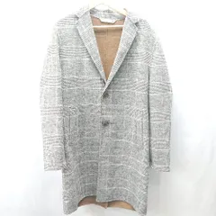 ◇ ⊇ ZARA ザラ チェック柄 長袖 ロングコート サイズL グレー レディース E  【1503050022347】