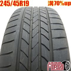 中古 245/45R19 GOODYEAR EfficientGrip SIDE FACING INWARDS 1本 ノーマルタイヤ グッドイヤー エフィシェントグリップ  サイドフェイシングインワード フォレスター エルグランド ディグニティ 19インチ