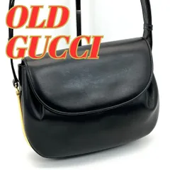 超美品 GUCCI オールドグッチ GG レザー ショルダーバッグ ゴールド金具 ヴィンテージ レア 希少