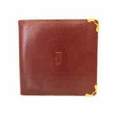 カルティエ Cartier マストライン カードケース パスケース 定期入れ レザー ボルドー 小物 /TAYのサムネイル