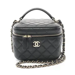 シャネル CHANEL ハンドバッグ AS3171 ブラック キャビアスキン(グレインドカーフ) マトラッセ バニティ チェーンショルダー レディース Used A