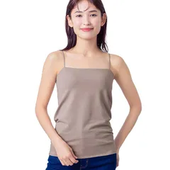 【新品】 [ウイング/ワコール] カップ付きキャミソール ラク きれいなバストシルエット 綿混(身生地) 【シンクロブラトップ スリムストラップ】 ブラトップ 春 夏 ET1093 BE L 1