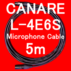 CANARE L-4E6S MicrophoneCable w/ Neutrik Gold Plated XLR 5m