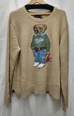 現行タグ♡ポロラルフローレン ポロベア コットンニット セーター カーキ 13f7 POLO RALPH LAUREN ポロラルフローレン POLO BEAR ポロベア