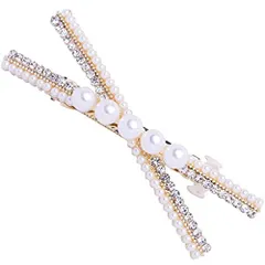 BJ031 おしゃれ ヘアピン 合金 ヘアクリップ パール バレッタ ヘアアクセサリー キラキラ 可愛い かわいい 前髪 髪留め 髪飾り 女性 レディース パーティ BJ031