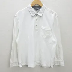 G■ブルックスブラザーズ/BROCKS BROTHERS 長袖ポロシャツ/コットン【L】白/men's/5【中古】■