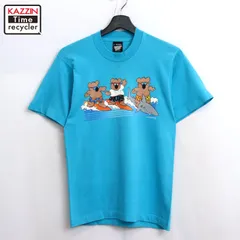 80s USA製 vintage SCREEN STARS アニマル サーフ 半袖Ｔシャツ メンズ 表記Sサイズ