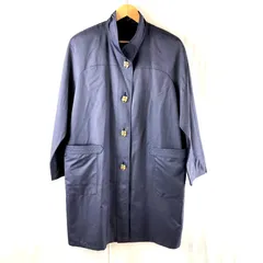ハーディエイミス HARDY AMIES BOUTIQUE コート スプリングコート ポケット 金ボタン 肩パット ネイビー 9サイズ 951114のサムネイル