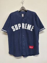 Supreme Ultrasuede Mesh Baseball Jersey シュプリーム メッシュ ベースボール 半袖 シャツ トップス 紺 ネイビー メンズ レディース Sサイズ 美品
