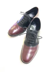 REGAL　リーガル　64J　サドルオックスフォードシューズ　サドルシューズ　レザーレースアップシューズ　フラットシューズ　本革　革靴　23.5cm　ボルドー/ブラック