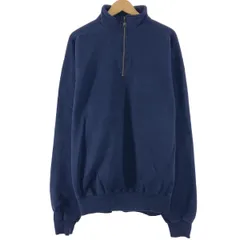 古着 ビックサイズ 90年代 エルエルビーン L.L.Bean RUSSELL ATHLETIC ラッセル ハーフジップスウェットシャツ トレーナー/eaa366865