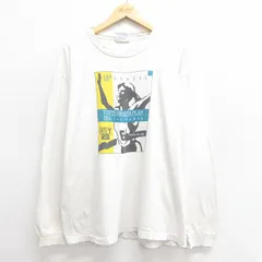 XL/古着 リーボック 長袖 ビンテージ Tシャツ メンズ 90s ハーフプラン コットン クルーネック 白 ホワイト 25jun24 中古