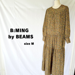 B:MING by BEAMS ビームス 花柄フレアロングワンピース ブラウス