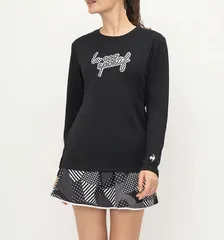 【新品】 le coq sportif(ルコック) ルコックスポルティフ シンプル長袖ティーシャツ　サンスクリーン（日差しブロック） テニス 長袖シャツ レディース 吸汗速乾 UVカット 遮熱 クーリング効果 吸汗速乾 LN4FLT20L ブラック