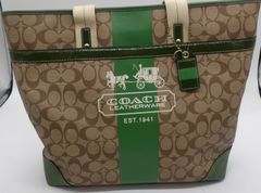 COACH コーチ　シグネチャー　トートバッグ　グリーン